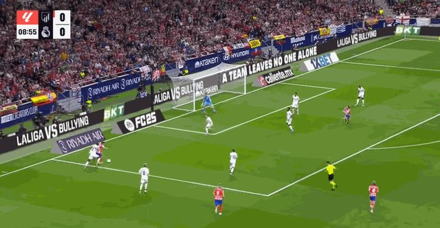 【西甲】马竞1比1皇马，米利唐进球，科雷亚绝平